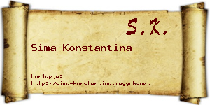 Sima Konstantina névjegykártya